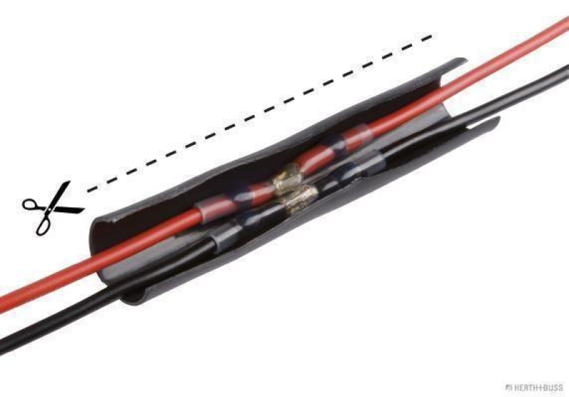 HERTH+BUSS 51273003 Sortiment, Wärmeschrumpfschlauch Schrumpfrate 3:1, mit Innenkleber, 40mm