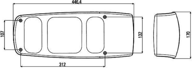 HELLA 2VP 007 502-121 Heckleuchte Caraluna I Halogen