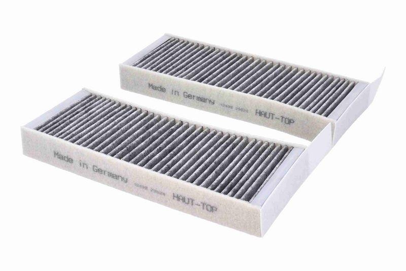 VEMO V42-32-0003 Filtersatz, Innenraumluft 256x97x32 mm, Biofunktionaler Aktivkohle für PEUGEOT