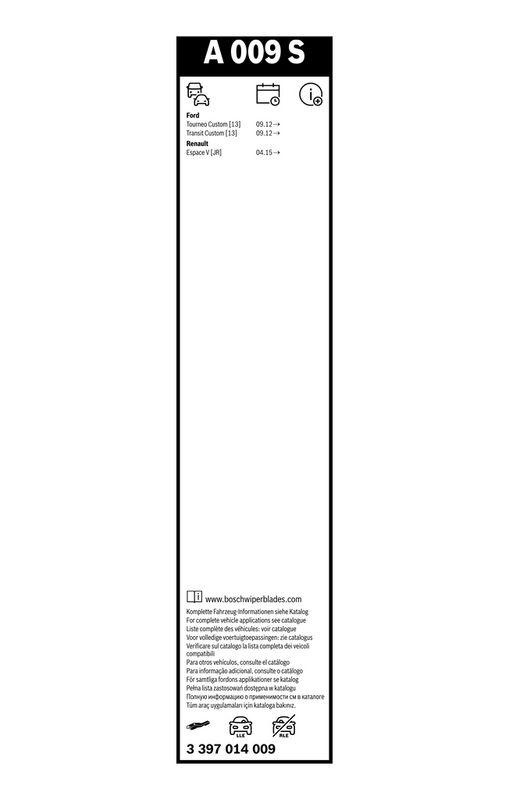 BOSCH 3 397 014 009 Wischblatt A009S Aerotwin Scheibenwischer 750/700 mm