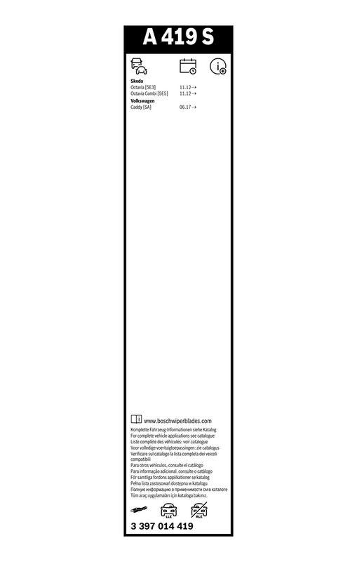 BOSCH 3 397 014 419 Wischblatt A419S Aerotwin Scheibenwischer 600/450 mm