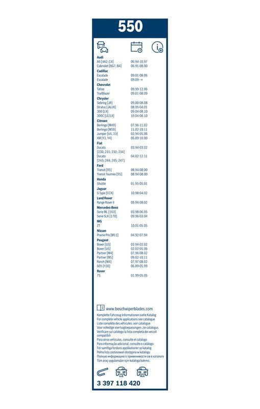 BOSCH 3 397 118 420 Wischblatt 550 Twin Scheibenwischer 550/550 mm