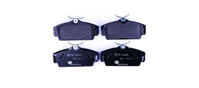 HELLA 8DB 355 018-441 Bremsbelagsatz, Scheibenbremsbelag für NISSAN