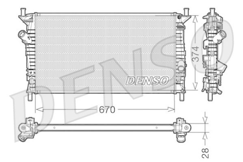 DENSO DRM10074 K&uuml;hler FORD FOCUS II (DA_) 1.6 (2004 - )