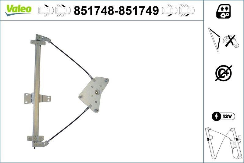 VALEO 851748 FORD TRANSITCONNECT FensterheberMecha VL