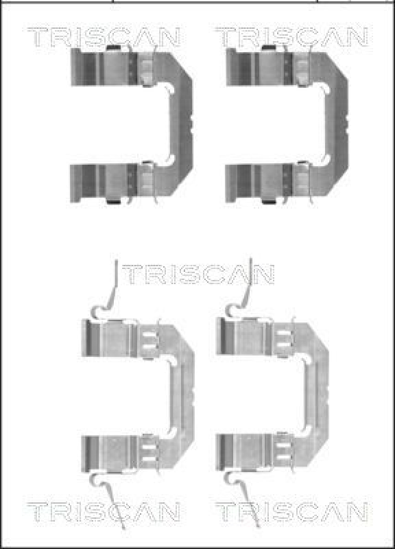 TRISCAN 8105 141600 Montagesatz, Scheibenbremsbelag für Nissan