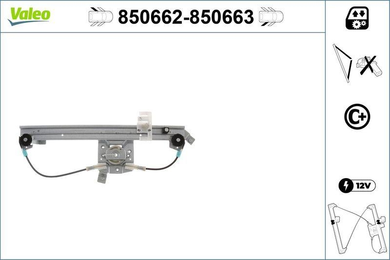 VALEO 850662 Fensterheber (o. Motor) hinten links RENAULT