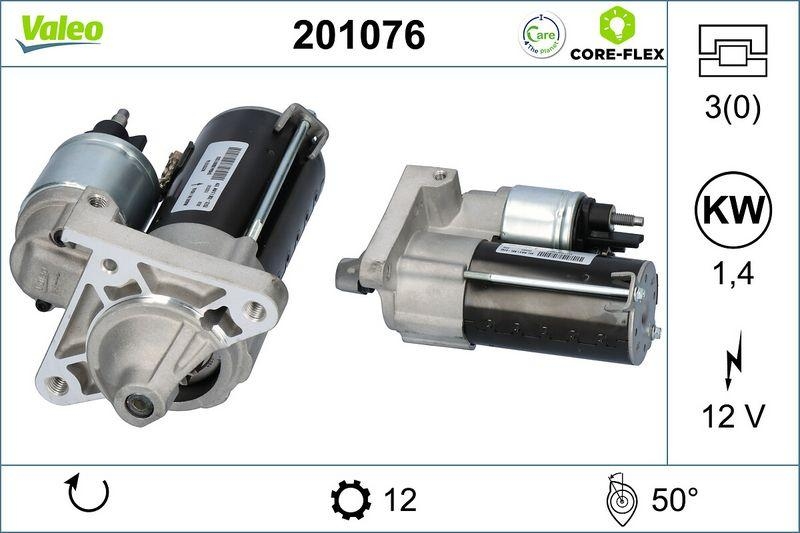 VALEO 201076 Starter - CORE-FLEX - RENAULT Clio I