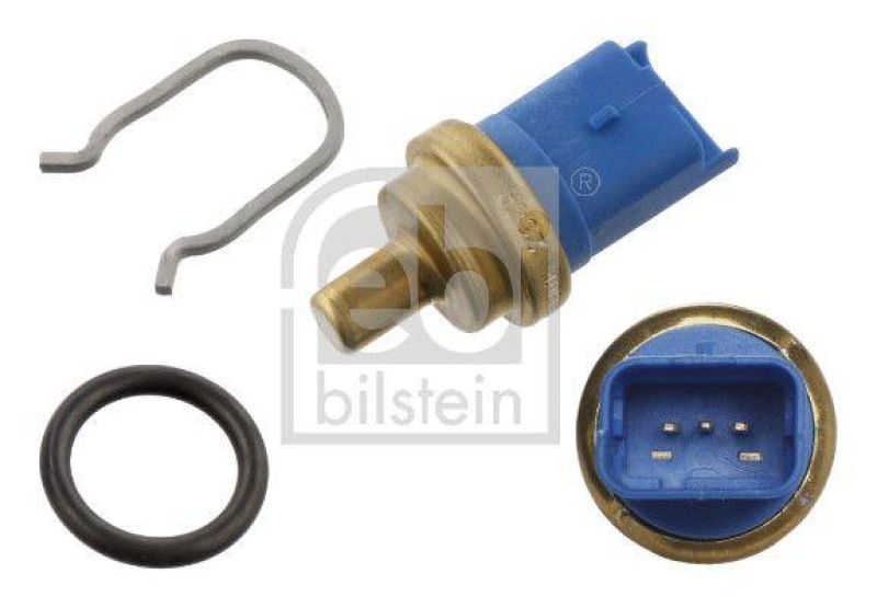 FEBI BILSTEIN 36066 K&uuml;hlmitteltemperatursensor mit Dichtung und Haltefeder f&uuml;r Peugeot