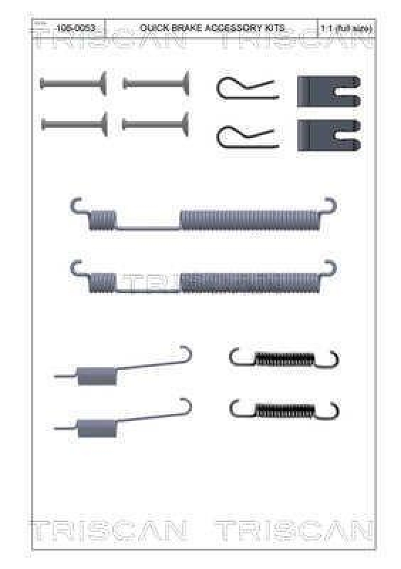 TRISCAN 8105 292006 Montagesatz F. Bremsbacken f&uuml;r Skoda, Volkswagen
