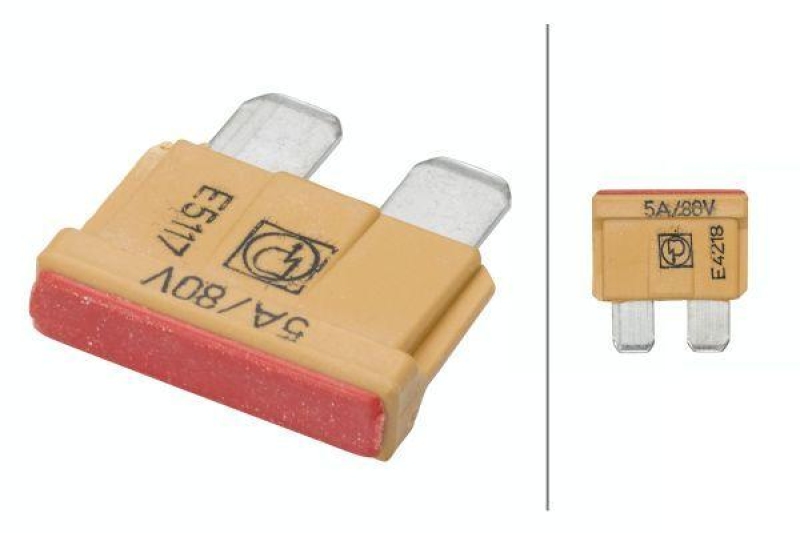 HELLA 8JS 711 683-212 Sicherung, 5 A, beige Set