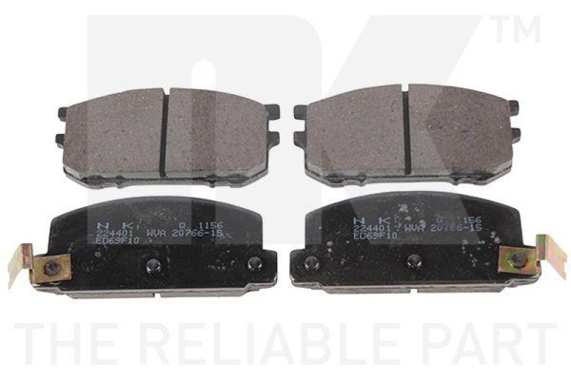 NK 224401 Bremsbelagsatz, Scheibenbremse f&uuml;r SUBARU