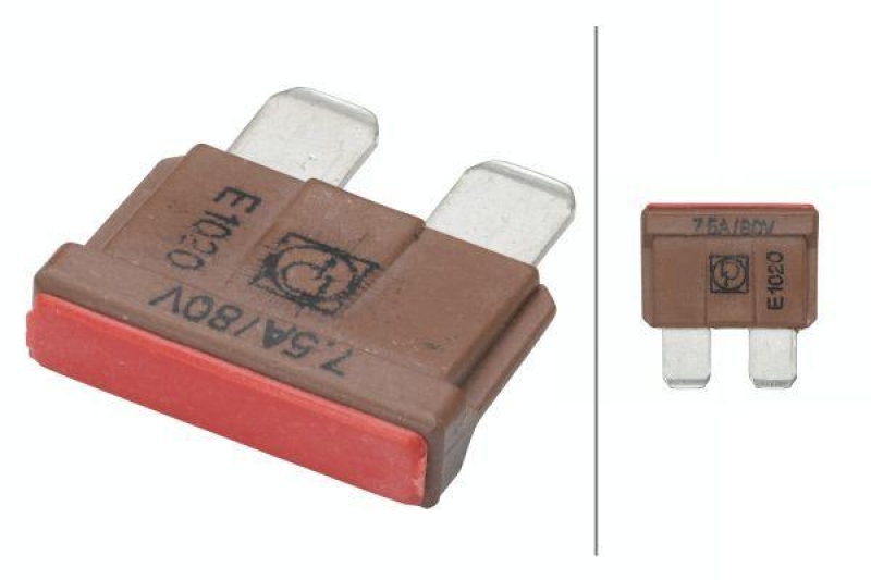 HELLA 8JS 711 683-222 Sicherung, 7,5 A, braun Set