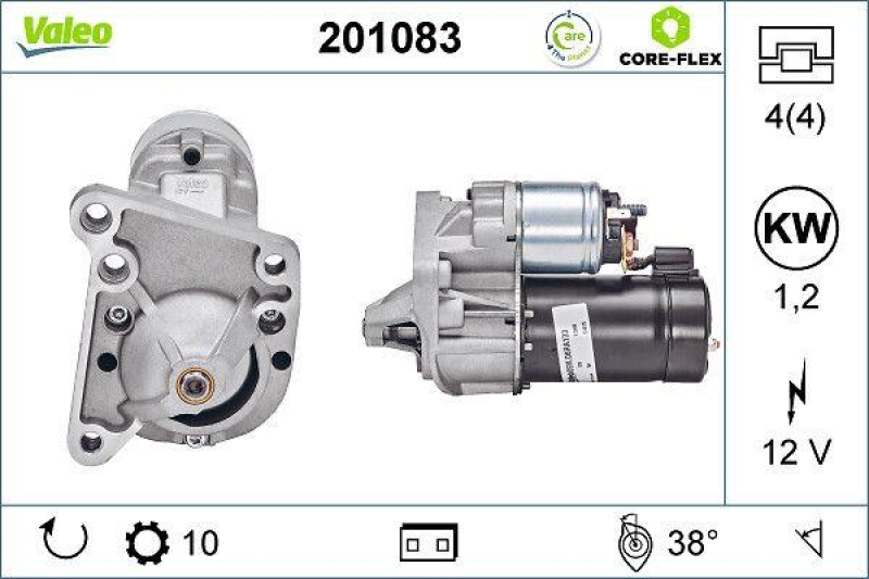 VALEO 201083 Starter - CORE-FLEX - RENAULT Clio