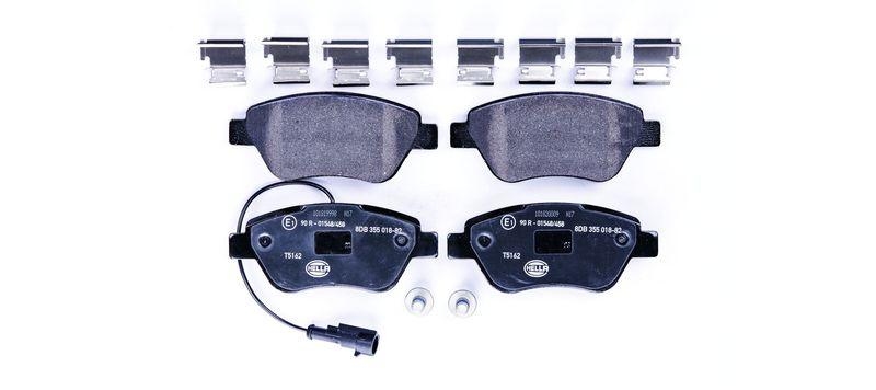 HELLA 8DB 355 018-821 Bremsbelagsatz, Scheibenbremsbelag für FIAT/LANCIA