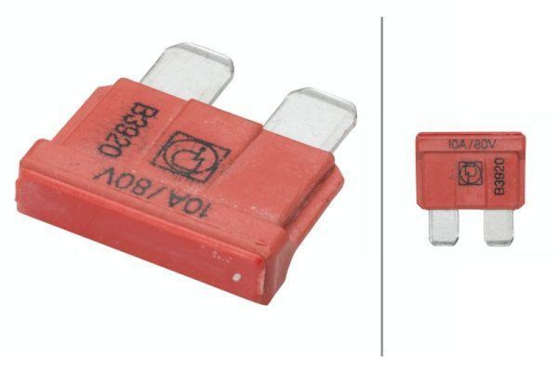 HELLA 8JS 711 683-232 Sicherung, 10 A, rot, Set
