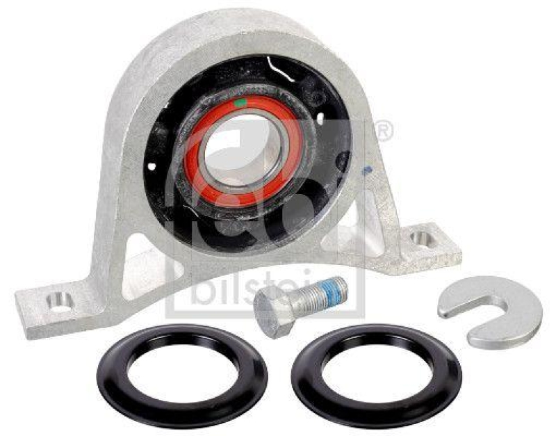 FEBI BILSTEIN 175752 Kardanwellenmittellager mit integriertem W&auml;lzlager und Anbaumaterial f&uuml;r VW-Audi