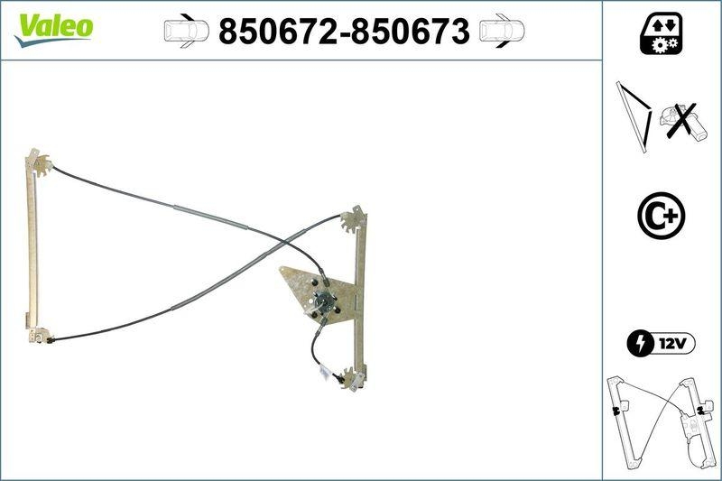 VALEO 850672 Fensterheber (o. Motor) vorne links AUDI A3