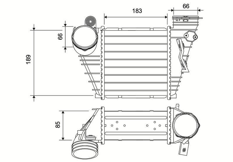 VALEO 822952 Ladeluftkuhler VOLKSWAGEN Golf IV
