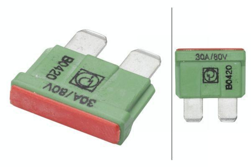 HELLA 8JS 711 683-272 Sicherung, 30 A, grün Set