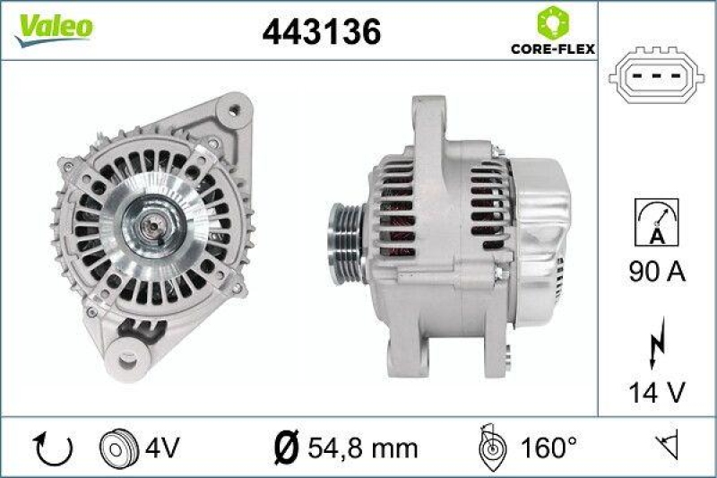 VALEO 443136 Generator - CORE-FLEX - Yaris