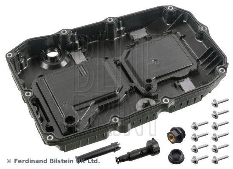 BLUE PRINT ADBP210165 Ölwanne für Automatikgetriebe, mit integriertem Filter und Schrauben für Mercedes-Benz PKW
