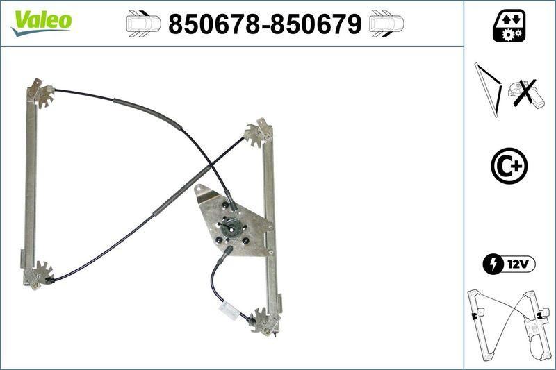 VALEO 850678 Fensterheber (o. Motor) vorne links AUDI A6