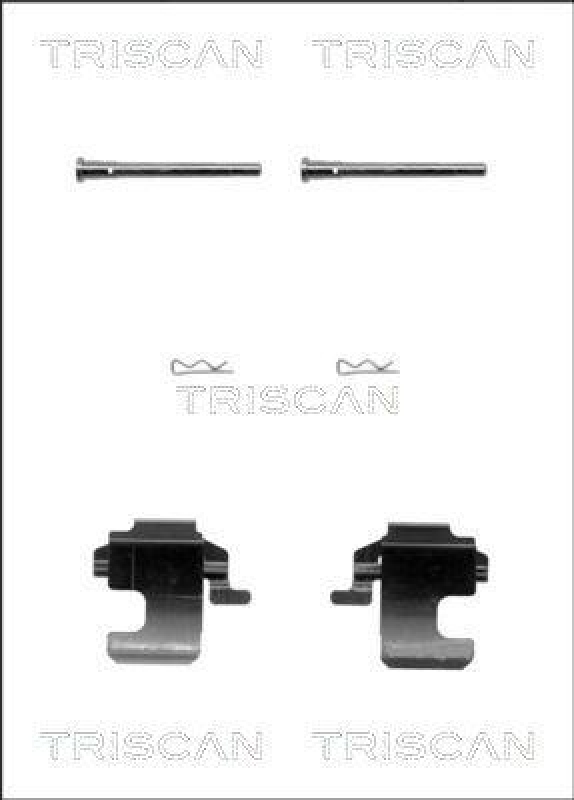 TRISCAN 8105 151348 Montagesatz, Scheibenbremsbelag f&uuml;r Fiat, Lancia