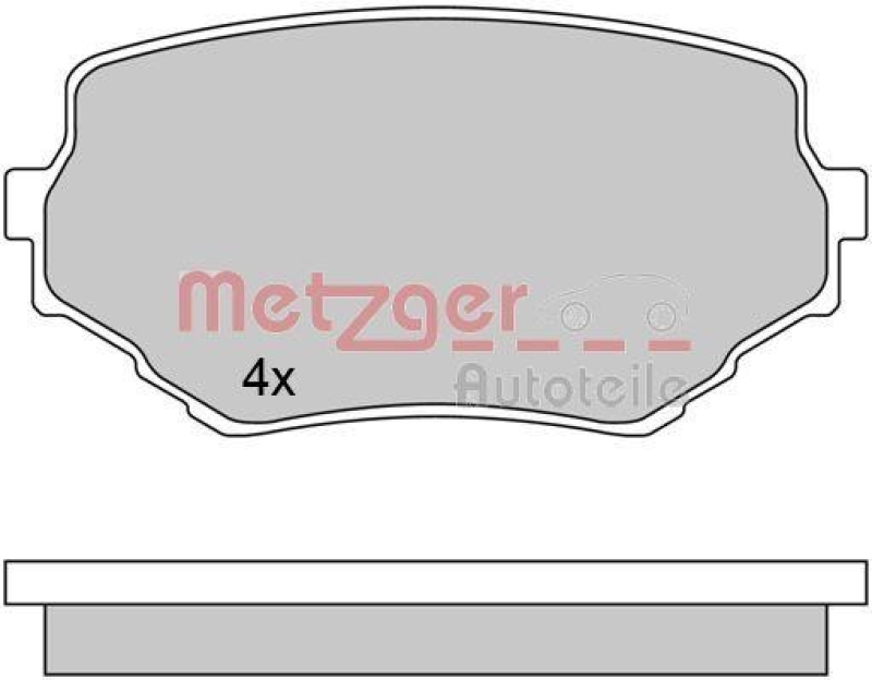 METZGER 1170415 Bremsbelagsatz, Scheibenbremse WVA 23 314