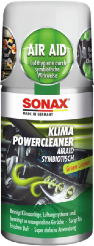 SONAX 03234000 Klima Power Cleaner Air Aid symbiotisch Green Lemon 100ml