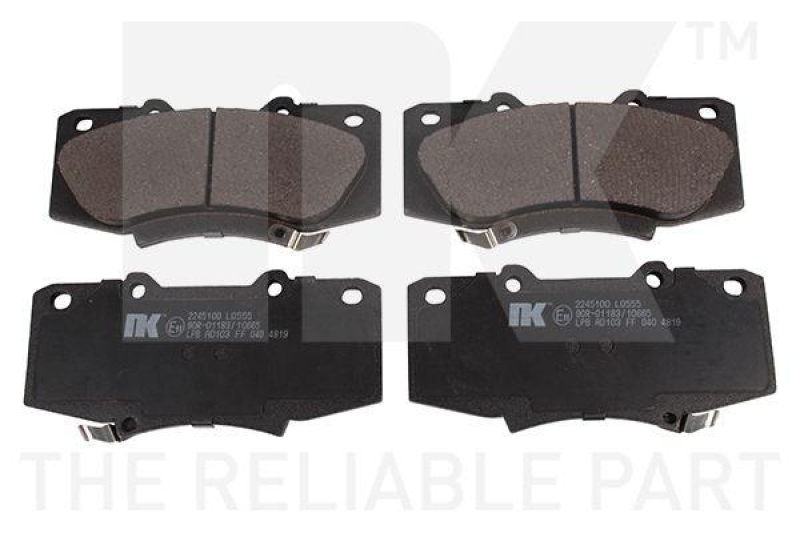 NK 2245100 Bremsbelagsatz, Scheibenbremse f&uuml;r TOYOTA