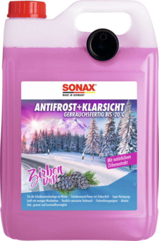 4x SONAX 01315000 Antifrost + Klarsicht bis -20°C Zirbe 5L