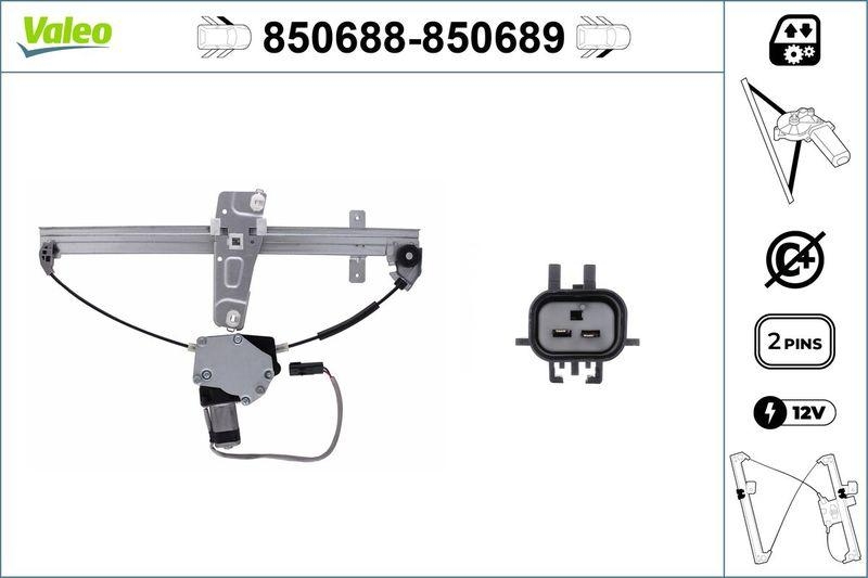 VALEO 850688 Fensterheber vorne links JEEP Grand Cherokee