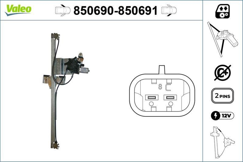VALEO 850690 Fensterheber vorne links MERCEDES Sprinter