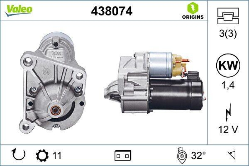 VALEO 438074 Starter Neu - ORIGINS