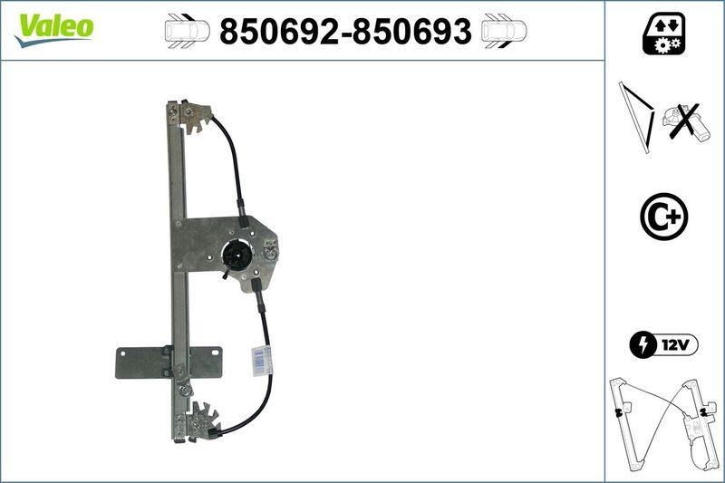 VALEO 850692 Fensterheber (o. Motor) vorne links PEUGEOT