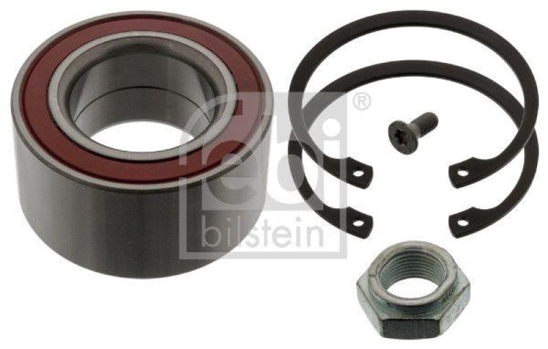 FEBI BILSTEIN 05379 Radlagersatz mit Befestigungsschraube, Achsmutter und Sicherungsringen für VW-Audi