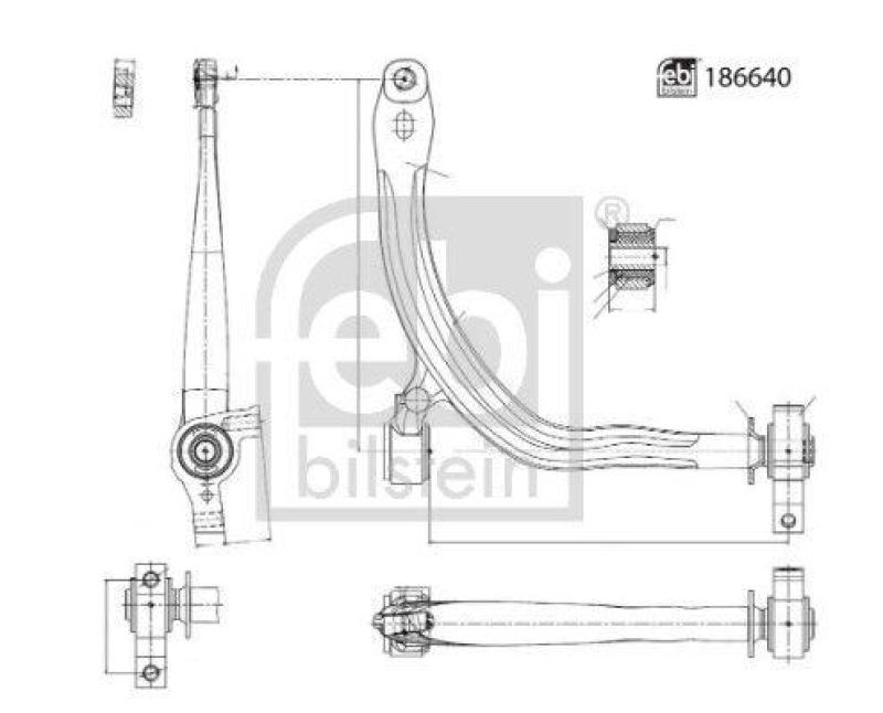 FEBI BILSTEIN 186640 Querlenker mit Lagern f&uuml;r CITROEN