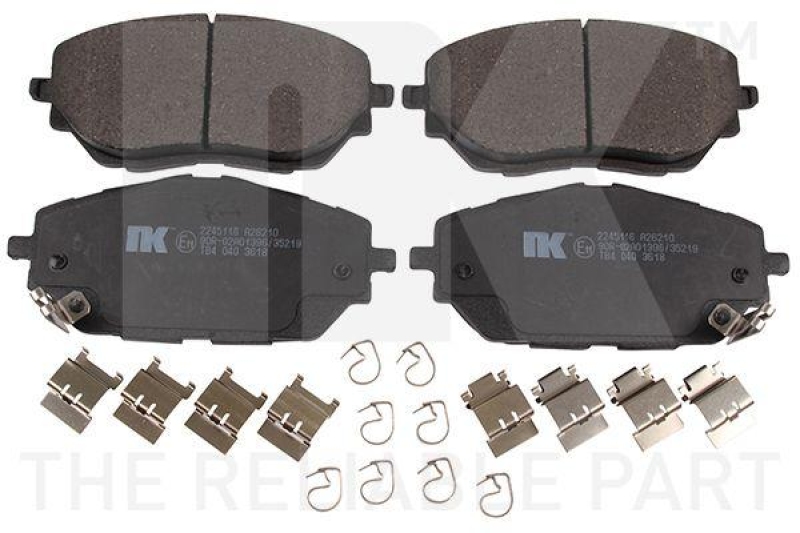 NK 2245116 Bremsbelagsatz, Scheibenbremse f&uuml;r TOYOTA