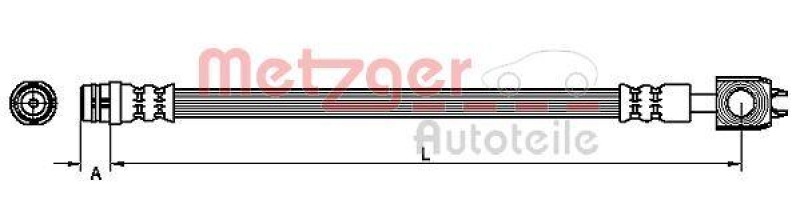 METZGER 4116202 Bremsschlauch f&uuml;r VW VA links/rechts