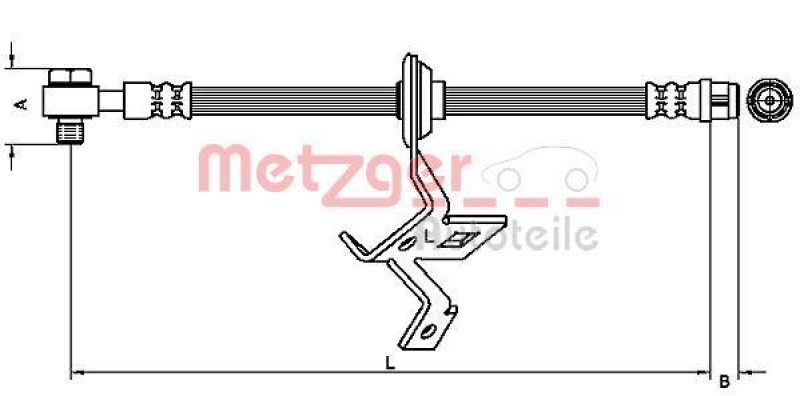 METZGER 4116209 Bremsschlauch f&uuml;r MB VA links