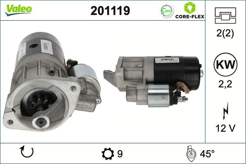 VALEO 201119 Starter - CORE-FLEX - NISSAN Trade