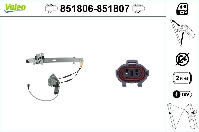 VALEO 851806 Fensterheber Elektromotor Vorne/Links