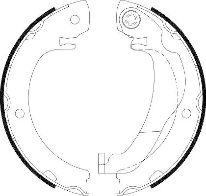 HELLA 8DA 355 051-021 Bremsbackensatz f&uuml;r TOYOTA COROLLA Verso