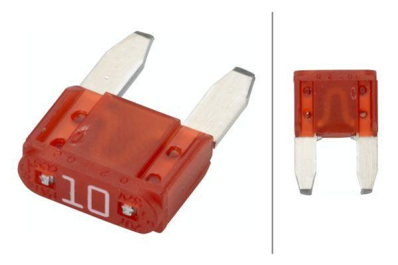 HELLA 8JS 728 596-821 Sicherung D 32 / Mini 10 A, rot, Set