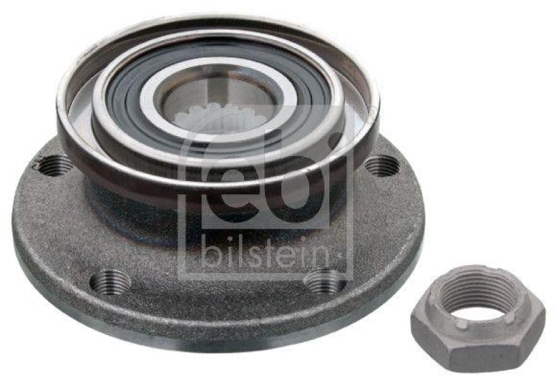 FEBI BILSTEIN 102777 Radlagersatz mit Radnabe, ABS-Impulsring und Achsmutter für Alfa Romeo