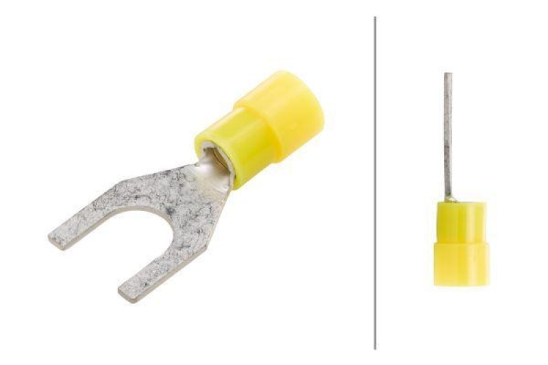 HELLA 8KW 178 045-222 Leitungsverbinder, gelb -> 6 mm², Gabelverbinder