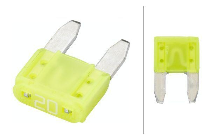 HELLA 8JS 728 596-841 Sicherung D 34 / Mini 20 A, gelb, Set