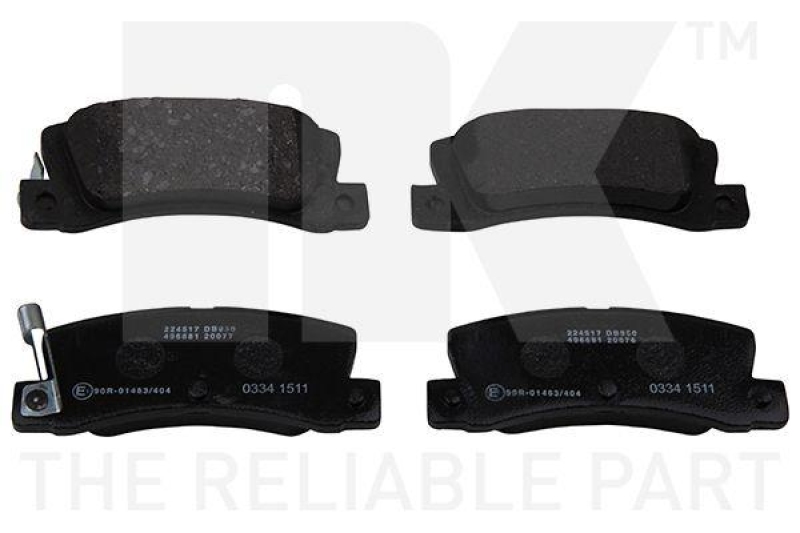 NK 224517 Bremsbelagsatz, Scheibenbremse f&uuml;r TOYOTA