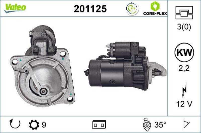 VALEO 201125 Starter - CORE-FLEX - RENAULT Master